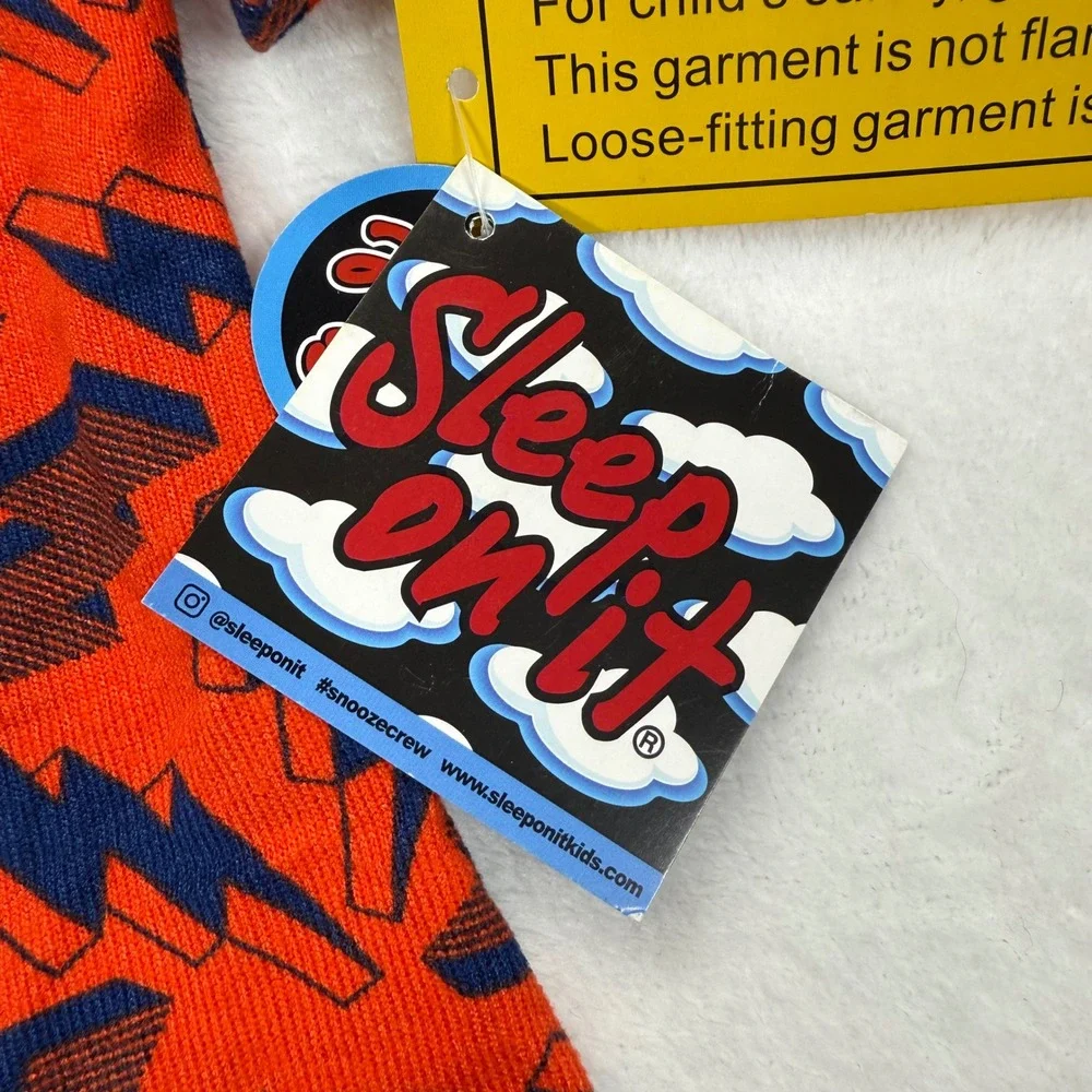 Sleep On It‎ Pajama Set Lightning Bolt Orange 2T Short Sleeve Long John